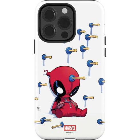 Marvel Deadpool Babypool Playing iPhone 15 Pro Impact Case